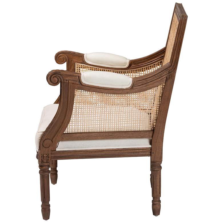 Image 7 Baxton Studio Desmond Walnut Brown Wood Accent Chair more views