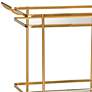 Thumbnail3 of Baxton Studio Destin Brush Gold 2-Tier Mobile Wine Bar Cart more views