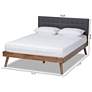 Baxton Studio Devan DK Grey Fabric Upholstered Wood Queen Size Platform Bed