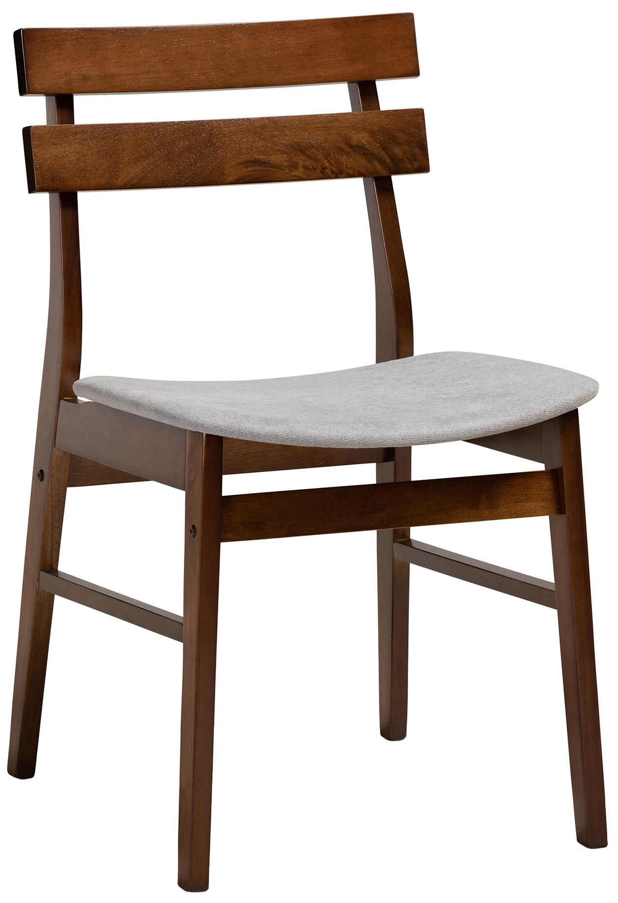 Image 3 Baxton Studio Devlin Light Grey Fabric Upholstered 4-Piece Dining Chair Set more views