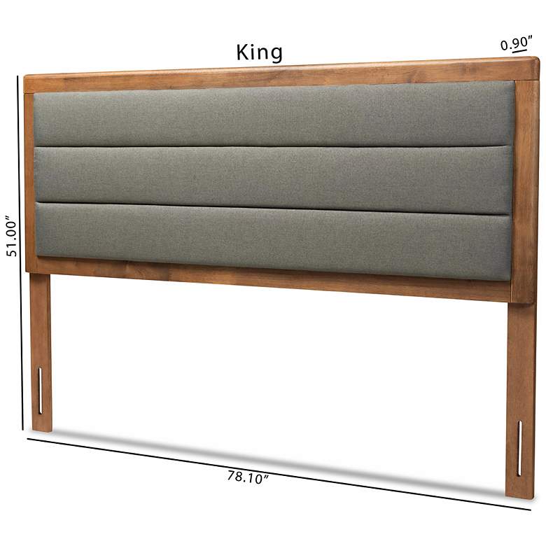 Image 5 Baxton Studio Dexter Dark Gray King Size Headboard more views