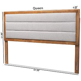 Image5 of Baxton Studio Dexter Lt Gray Queen Size Headboard more views