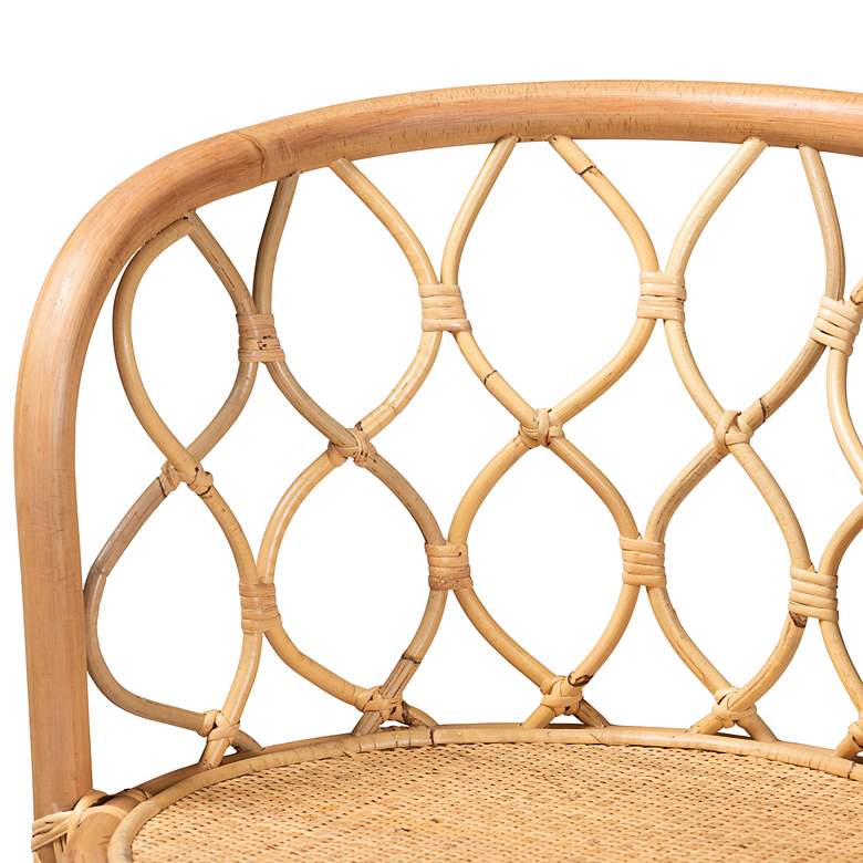 Image 3 Baxton Studio Diana 26 1/4" Natural Rattan Counter Stool more views