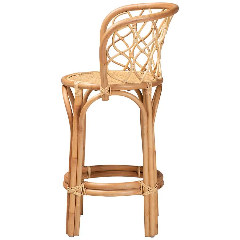 Image 5 Baxton Studio Diana 26 1/4 inch Natural Rattan Counter Stool more views