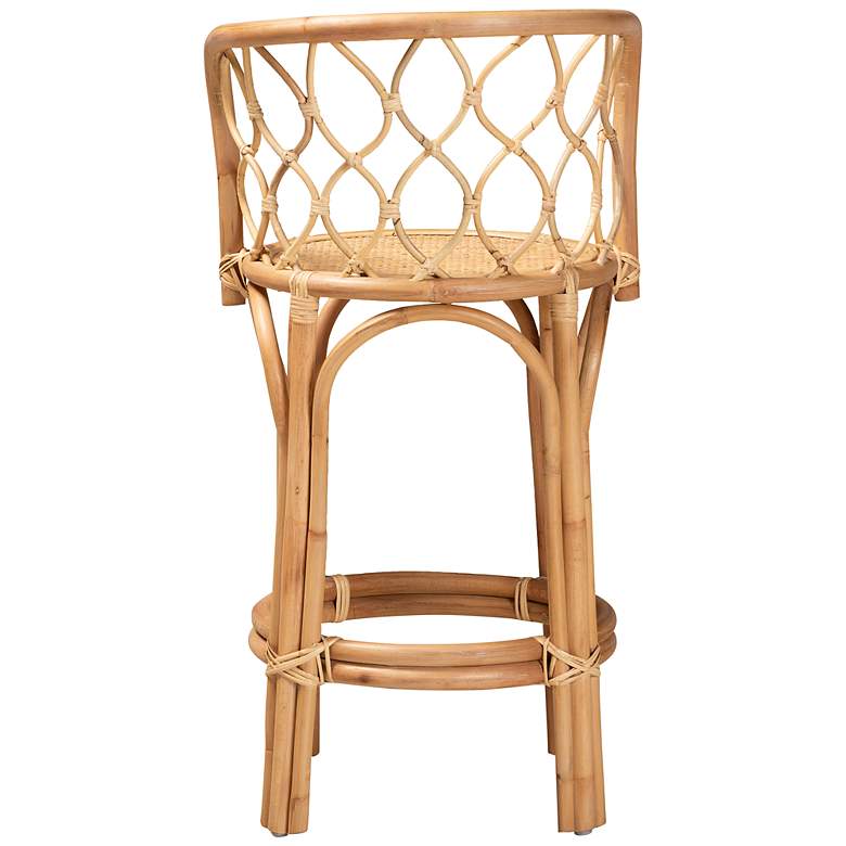 Image 6 Baxton Studio Diana 26 1/4" Natural Rattan Counter Stool more views