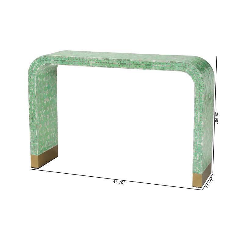 Image 7 Baxton Studio Didrika 45 3/4"W Seafoam Green Console Table more views