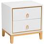 Baxton Studio Donald 19 3/4" Wide White 2-Drawer End Table