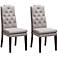 Baxton Studio Dylin Gray Fabric Upholstered Wood Dining Chair Set