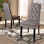 1_Baxton Studio Dylin Gray Fabric Upholstered Wood Dining Chair Set