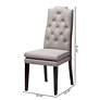 3_Baxton Studio Dylin Gray Fabric Upholstered Wood Dining Chair Set more views