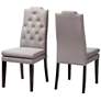 4_Baxton Studio Dylin Gray Fabric Upholstered Wood Dining Chair Set more views