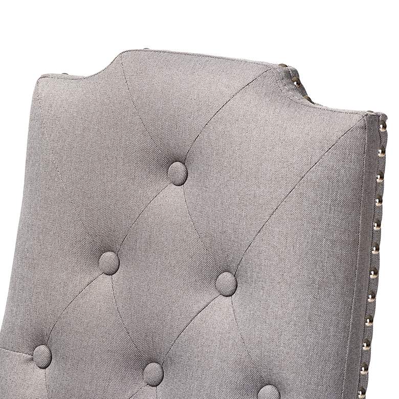 Image 6 Baxton Studio Dylin Gray Fabric Upholstered Wood Dining Chair Set more views