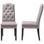 7_Baxton Studio Dylin Gray Fabric Upholstered Wood Dining Chair Set more views