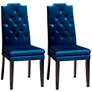 2_Baxton Studio Dylin Royal Blue Velvet Fabric Upholstered Dining Chair Set
