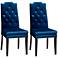 Baxton Studio Dylin Royal Blue Velvet Fabric Upholstered Dining Chair Set
