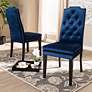 1_Baxton Studio Dylin Royal Blue Velvet Fabric Upholstered Dining Chair Set