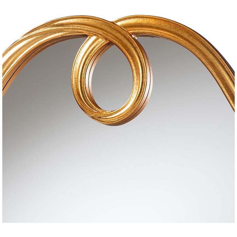 Image 3 Baxton Studio Eara Gold Wall Mirror with Decorative Top more views