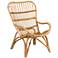 Baxton Studio Earvin Natural Brown Rattan Accent Armchair