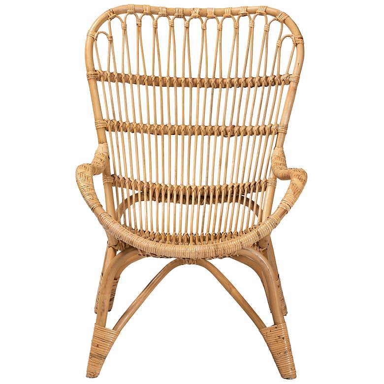 Image 6 Baxton Studio Earvin Natural Brown Rattan Accent Armchair more views