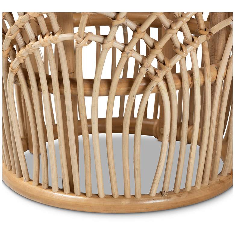 Image 3 Baxton Studio Edena Modern Bohemian Natural Brown Finished Rattan End Table more views