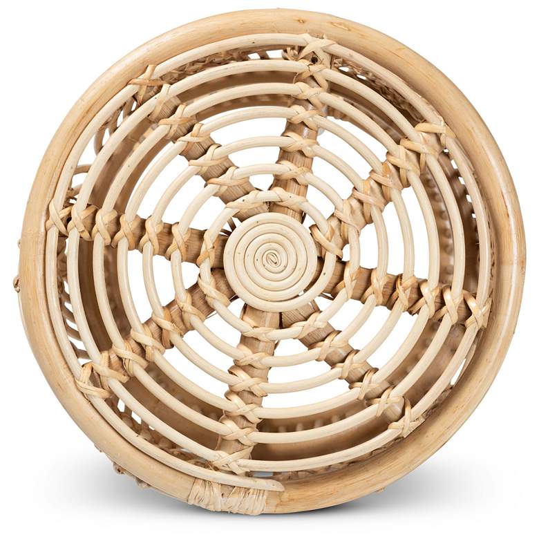 Image 4 Baxton Studio Edena Modern Bohemian Natural Brown Finished Rattan End Table more views