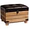 Baxton Studio Edmund Dark Brown Faux Leather Storage Ottoman