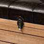 Thumbnail3 of Baxton Studio Edmund Dark Brown Faux Leather Storage Ottoman more views