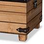 Thumbnail4 of Baxton Studio Edmund Dark Brown Faux Leather Storage Ottoman more views