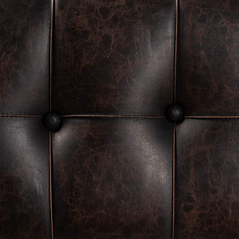 Image 6 Baxton Studio Edmund Dark Brown Faux Leather Storage Ottoman more views