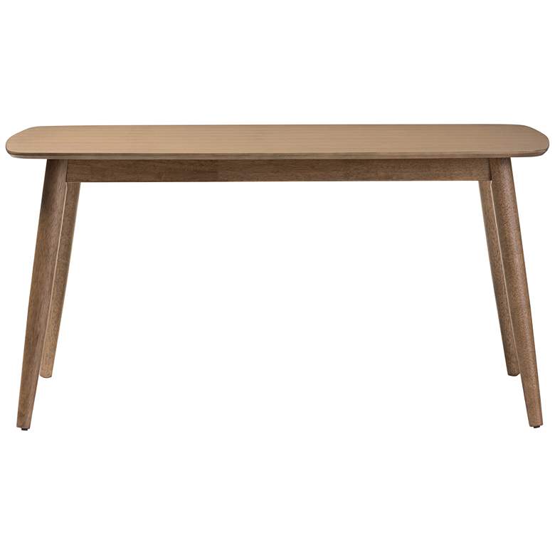 Image 3 Baxton Studio Edna 58 1/2 inch Wide Oak Light Brown Dining Table more views