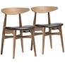2_Baxton Studio Edna Black and Oak Wood Dining Chair Set of 2