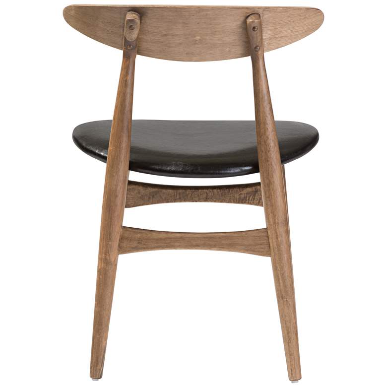Image 4 Baxton Studio Edna Black and Oak Wood Dining Chair Set of 2 more views