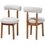 1_Baxton Studio Edric Light Grey Boucle Fabric Wood 2-Piece Dining Chair Set