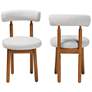 3_Baxton Studio Edric Light Grey Boucle Fabric Wood 2-Piece Dining Chair Set more views