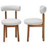 4_Baxton Studio Edric Light Grey Boucle Fabric Wood 2-Piece Dining Chair Set more views