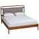 Baxton Studio Edwina Light Grey Boucle Fabric Wood Queen Size Platform Bed
