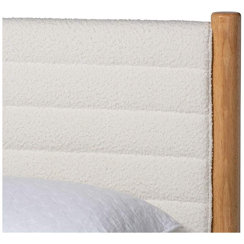 Image 6 Baxton Studio Eilert Modern Cream Boucle and Oak Brown Wood Queen Bed more views