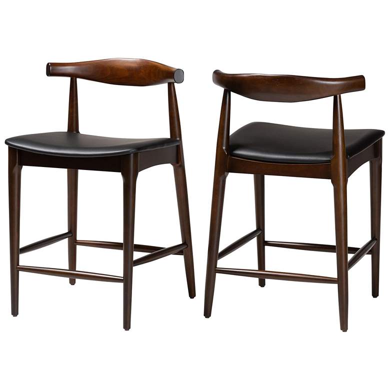 Image 2 Baxton Studio Eira Counter Stool Set of 2- Counter-height Chair