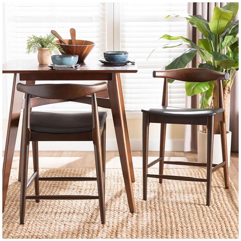 Image 1 Baxton Studio Eira Counter Stool Set of 2- Counter-height Chair