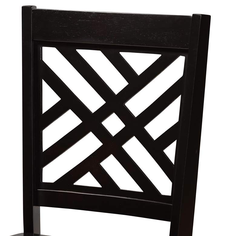 Image 3 Baxton Studio Ela Dark Brown Wood 5-Piece Dining Set more views