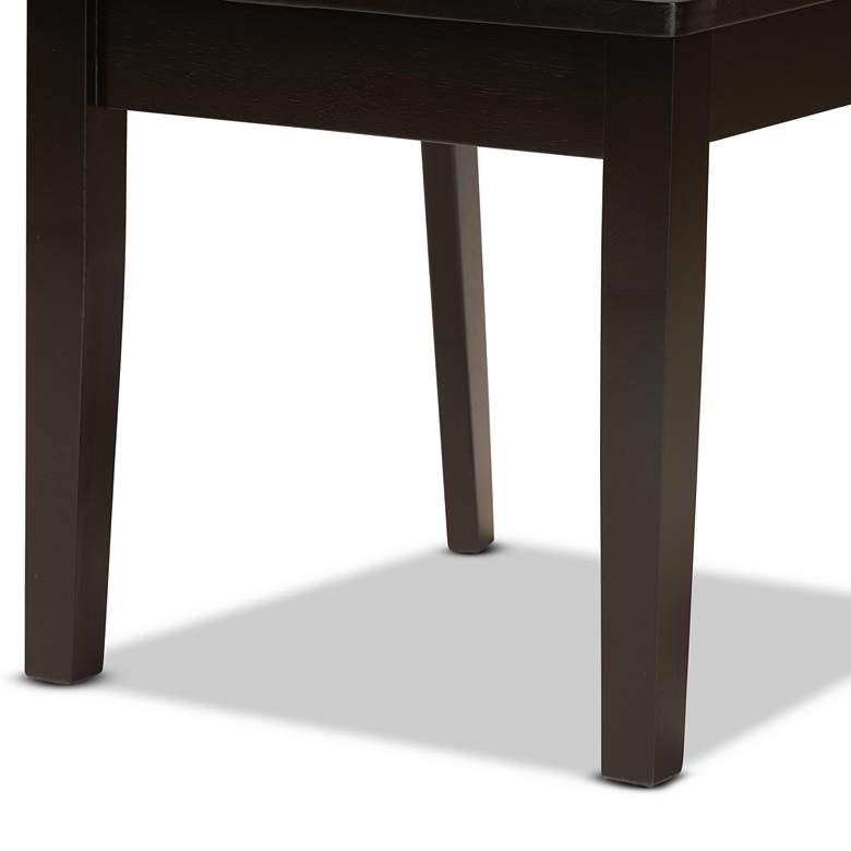 Image 4 Baxton Studio Ela Dark Brown Wood 5-Piece Dining Set more views