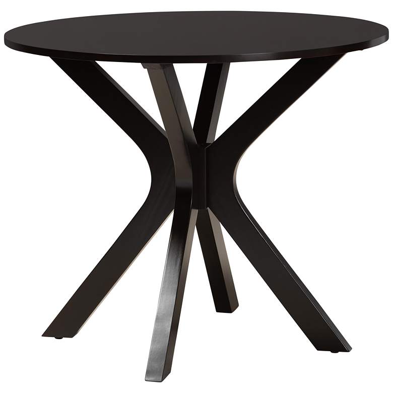 Image 7 Baxton Studio Ela Dark Brown Wood 5-Piece Dining Set more views