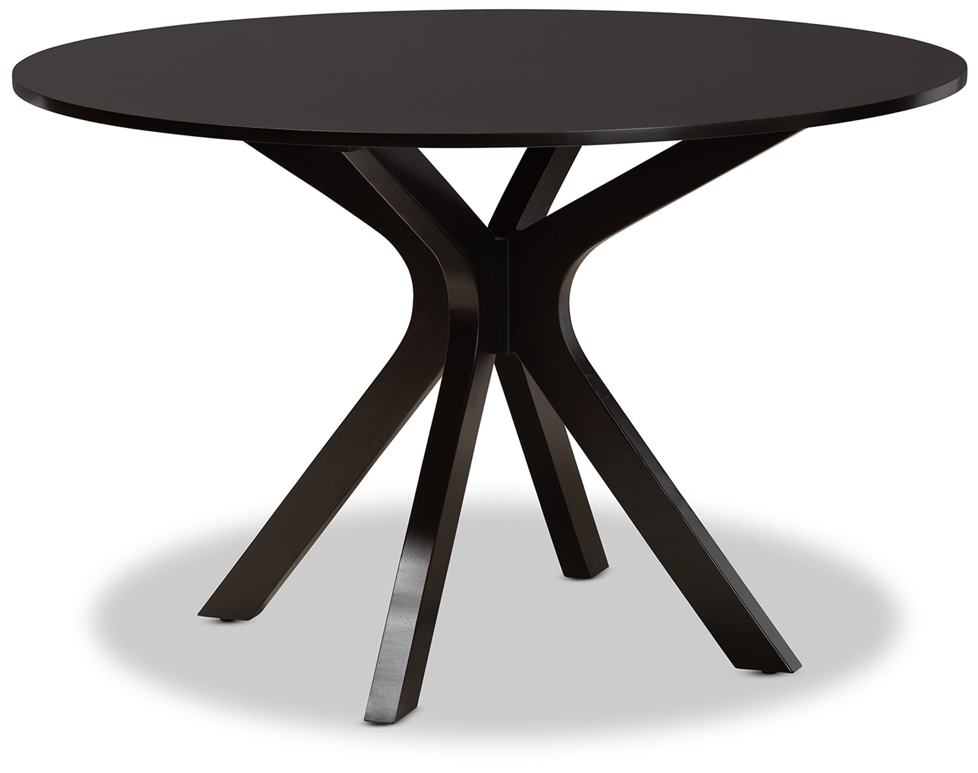 Image 5 Baxton Studio Ela Dark Brown Wood 7-Piece Dining Set more views
