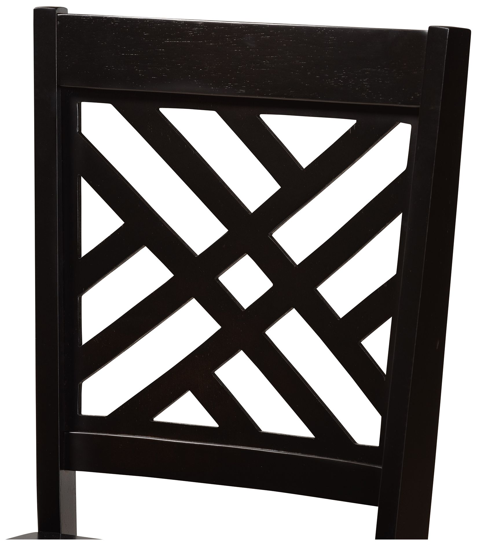 Image 7 Baxton Studio Ela Dark Brown Wood 7-Piece Dining Set more views