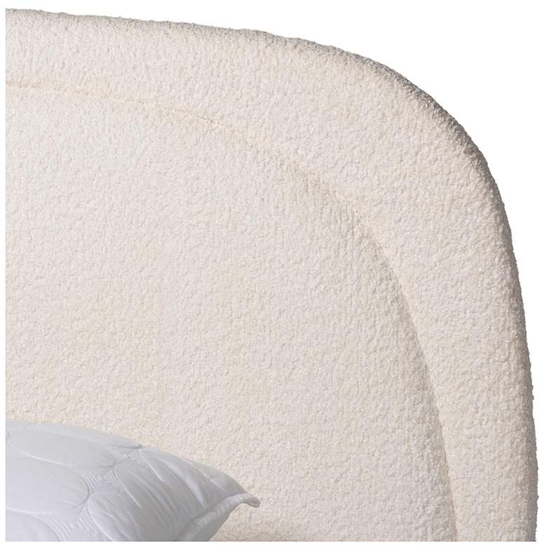 Image 6 Baxton Studio Eladio Modern Luxe Ivory Boucle Fabric Queen Size Bed more views
