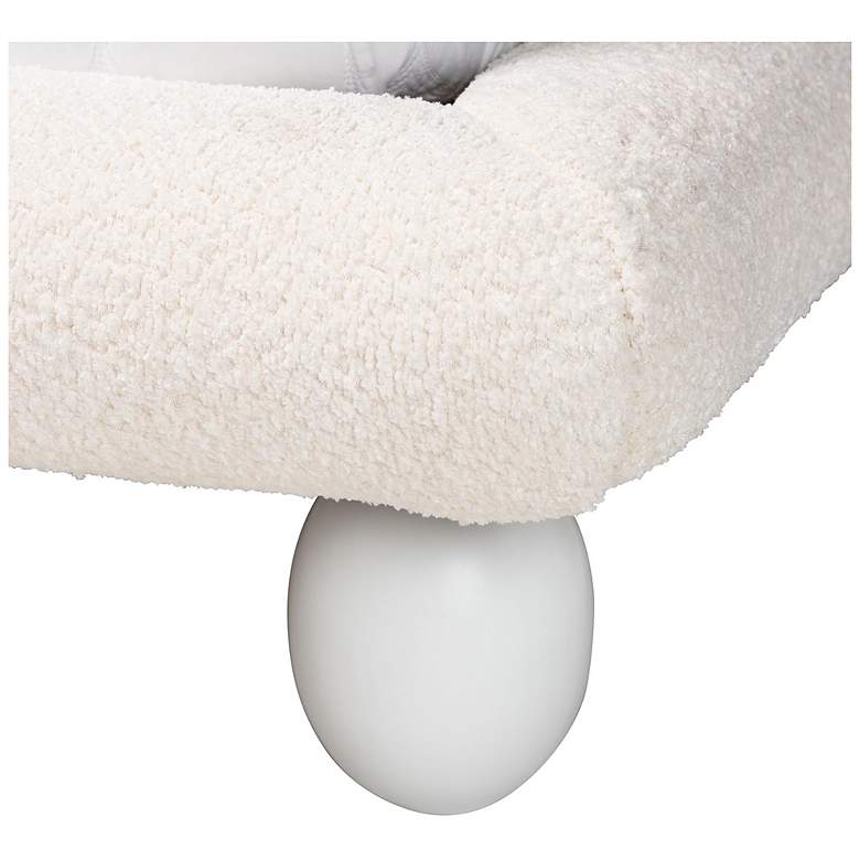 Image 7 Baxton Studio Eladio Modern Luxe Ivory Boucle Fabric Queen Size Bed more views