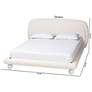 Baxton Studio Eladio Modern Luxe Ivory Boucle Fabric Queen Size Bed