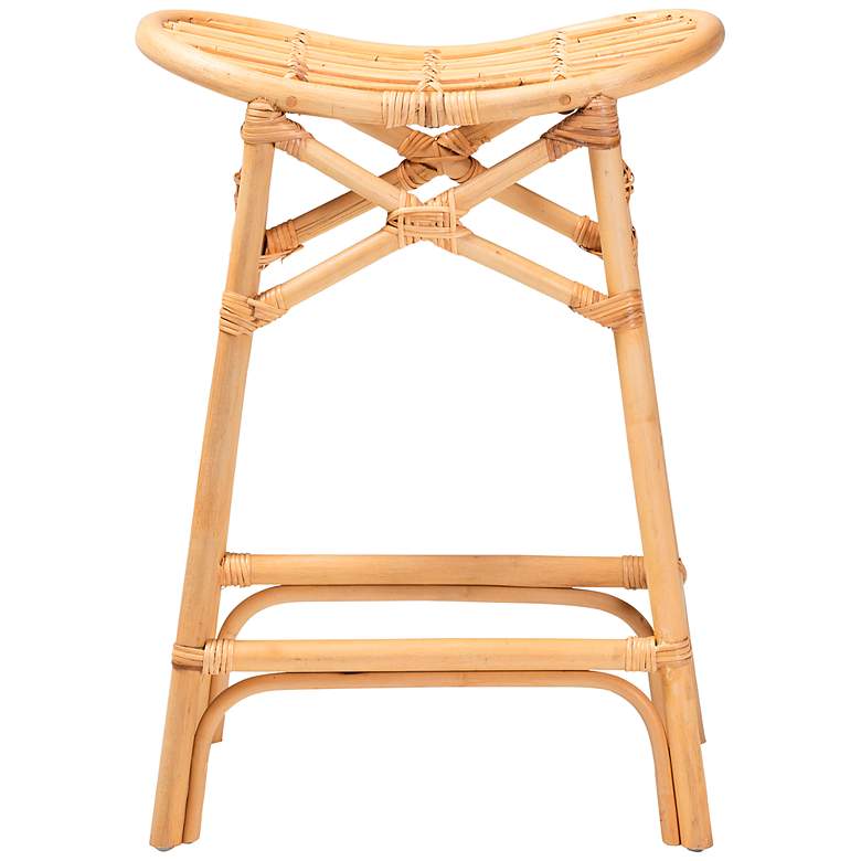 Image 5 Baxton Studio Elgon 24 1/2" Natural Brown Counter Stool more views