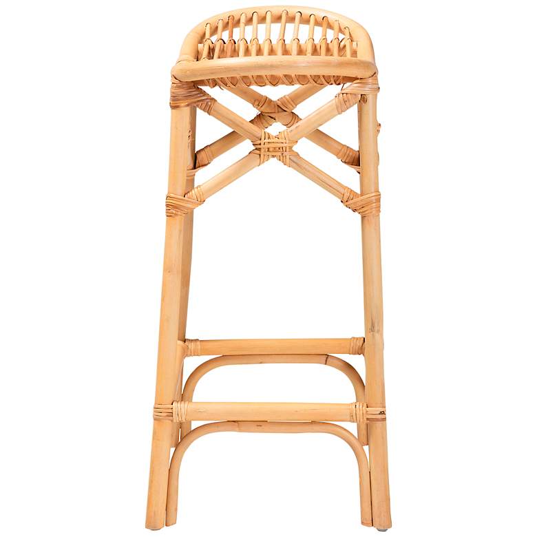 Image 6 Baxton Studio Elgon 24 1/2" Natural Brown Counter Stool more views