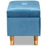 7_Baxton Studio Elias Blue Velvet Tufted Storage Ottoman more views
